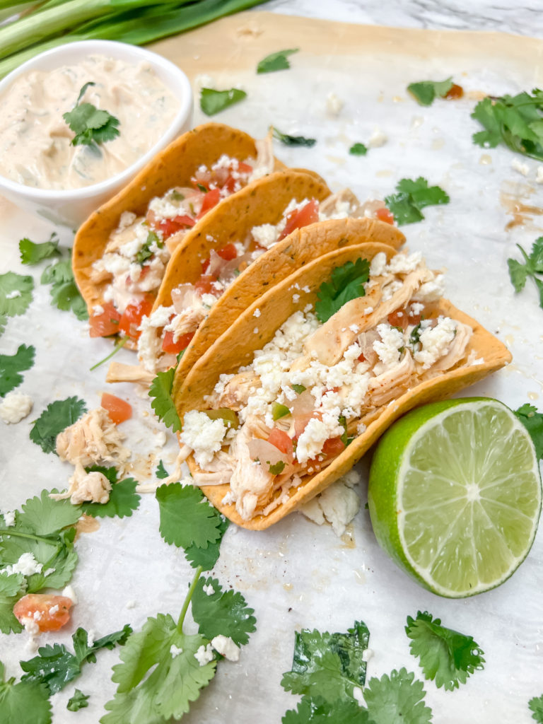 Keto Buffalo Chicken Street Tacos With Cilantro Lime Ranch