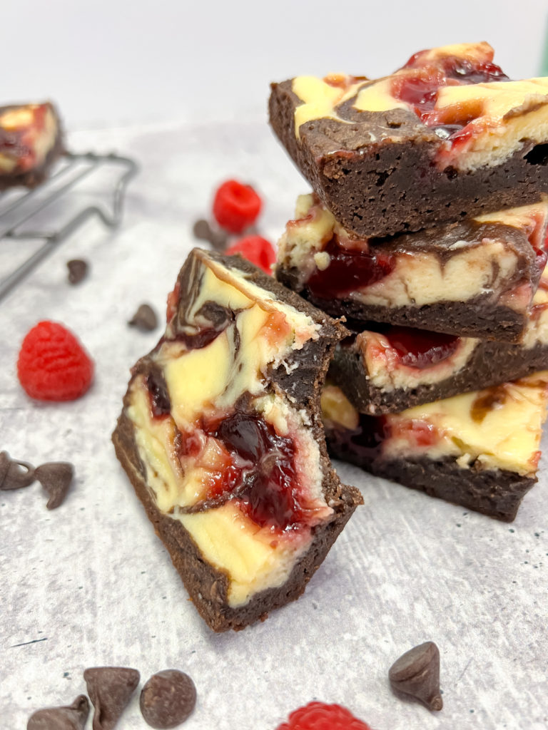 Raspberry Swirl Cheesecake Brownies