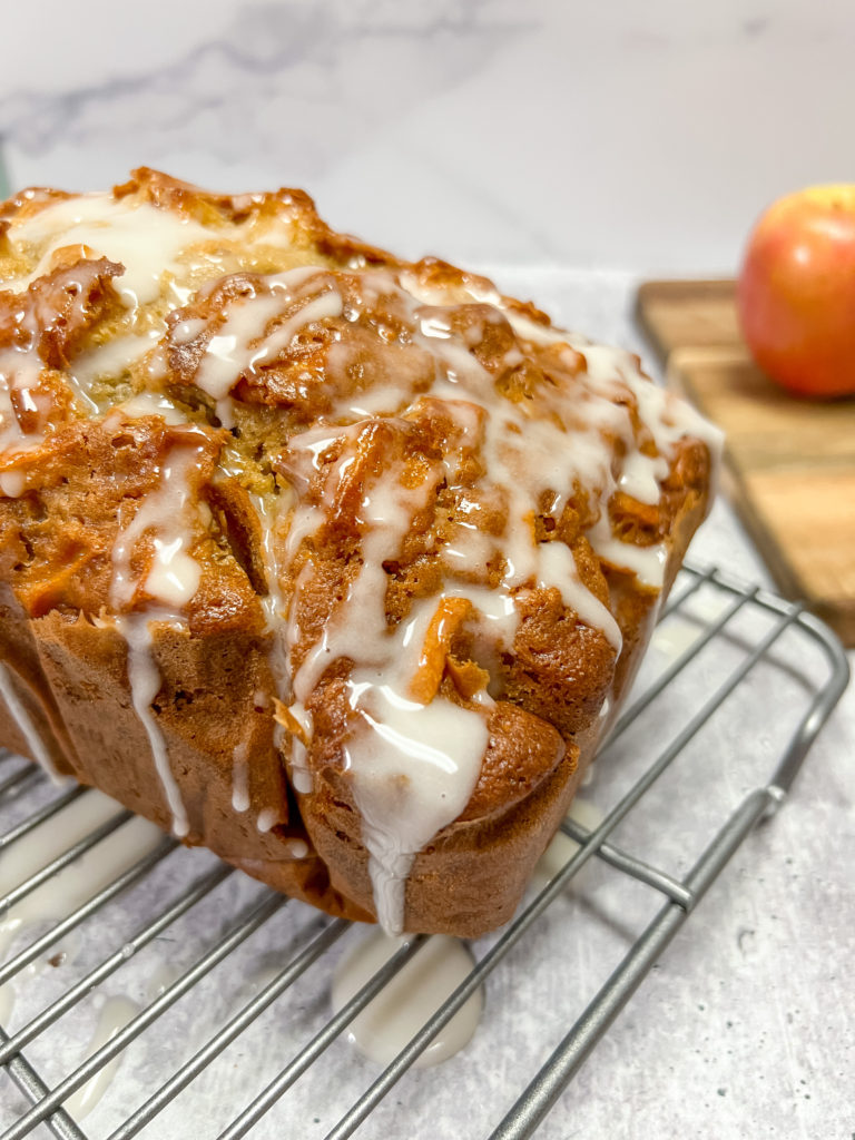 Apple Fritter Bread with 3 Ingredient Maple Glaze