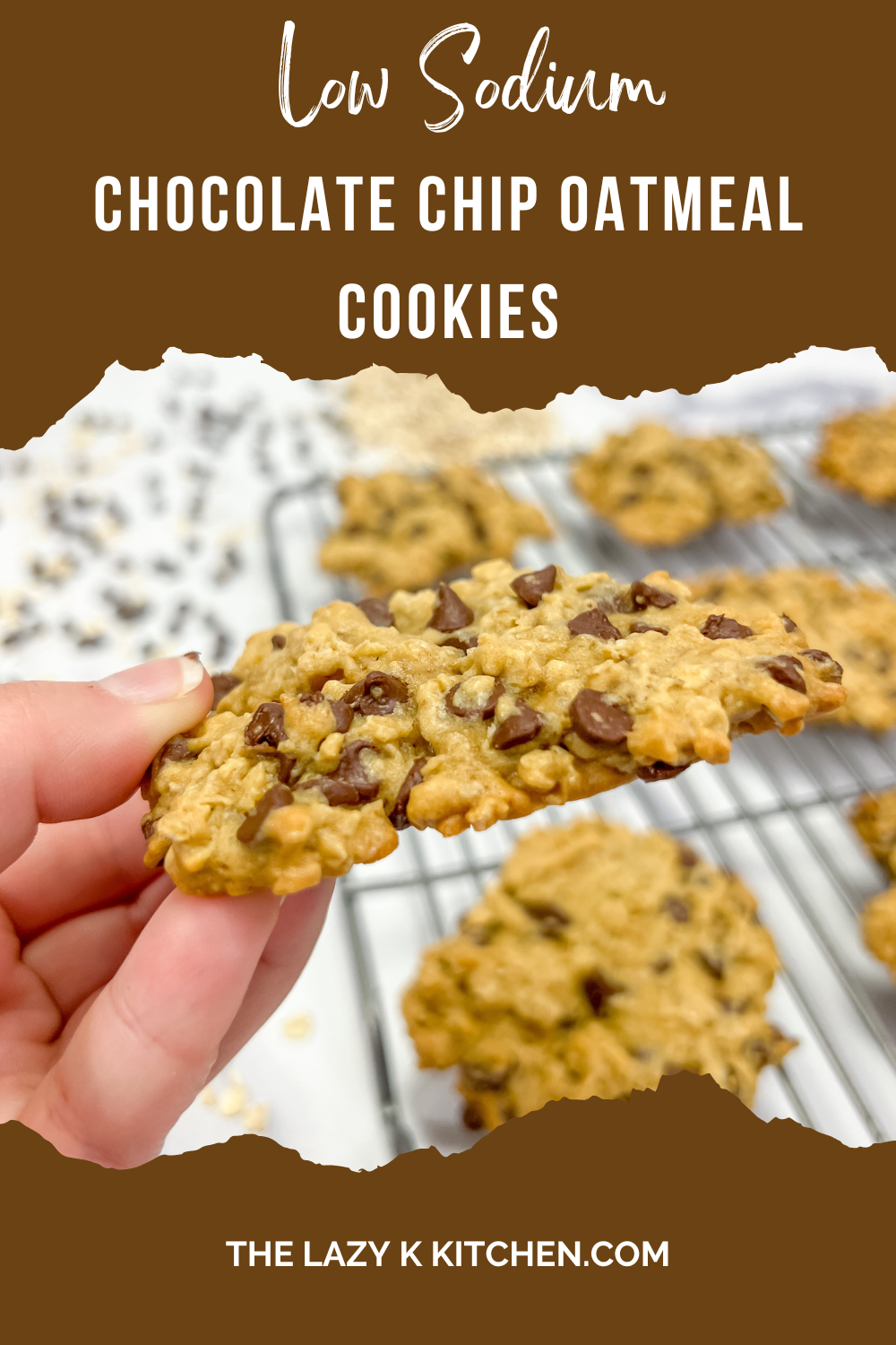 Low Sodium Chocolate Chip Oatmeal Cookies Recipe The Lazy K Kitchen