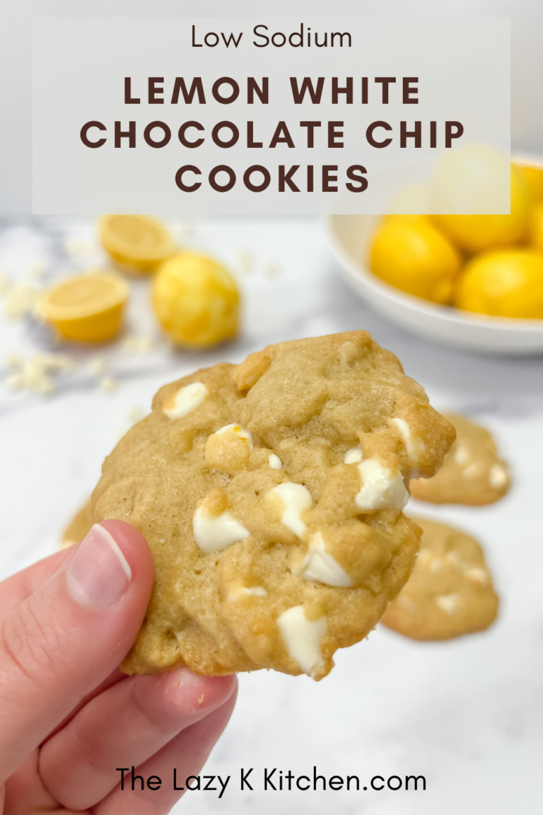 Pinterest pic low sodium lemon white chocolate chip cookies