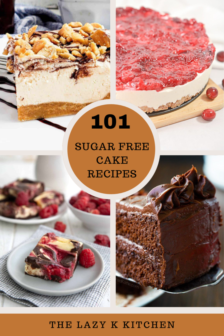 Pinterest pic of 101 sugar free cake recipes