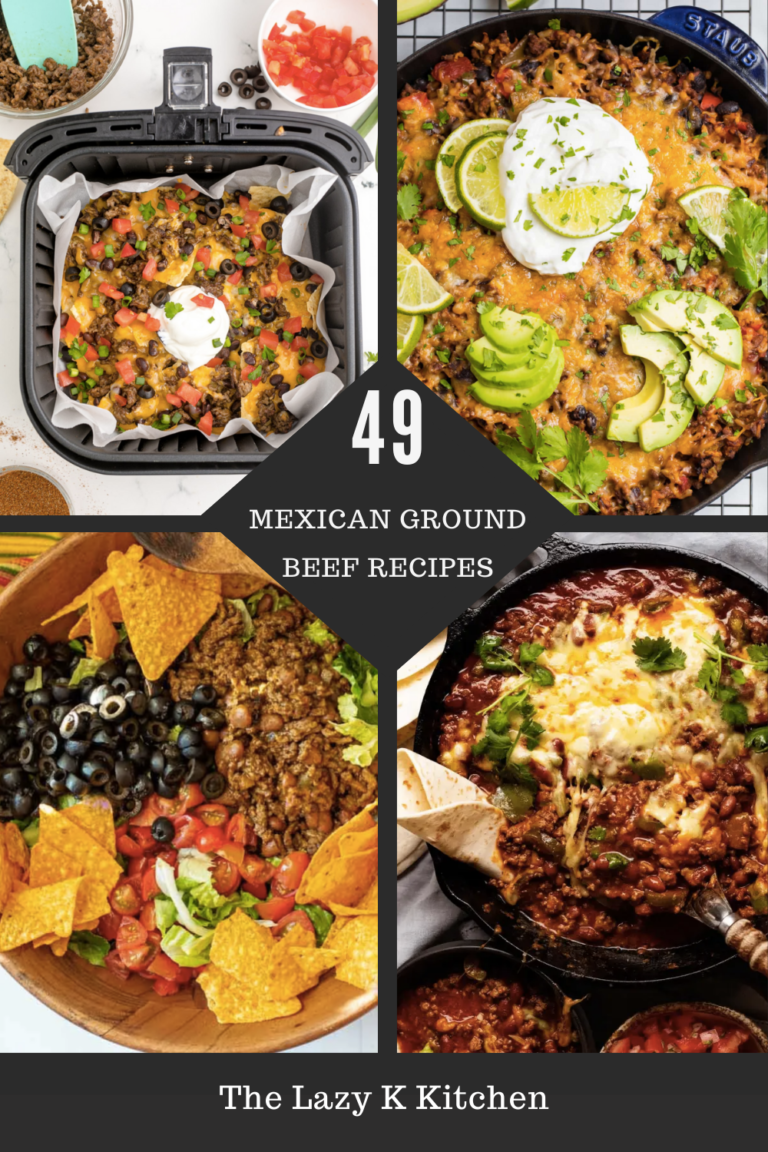 Pinterest pic of 49 Mexican ground beef recipes