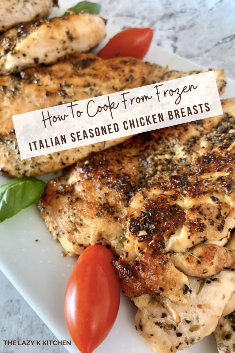 Pinterest pic how to cook from frozen Italian seasoned chicken breasts