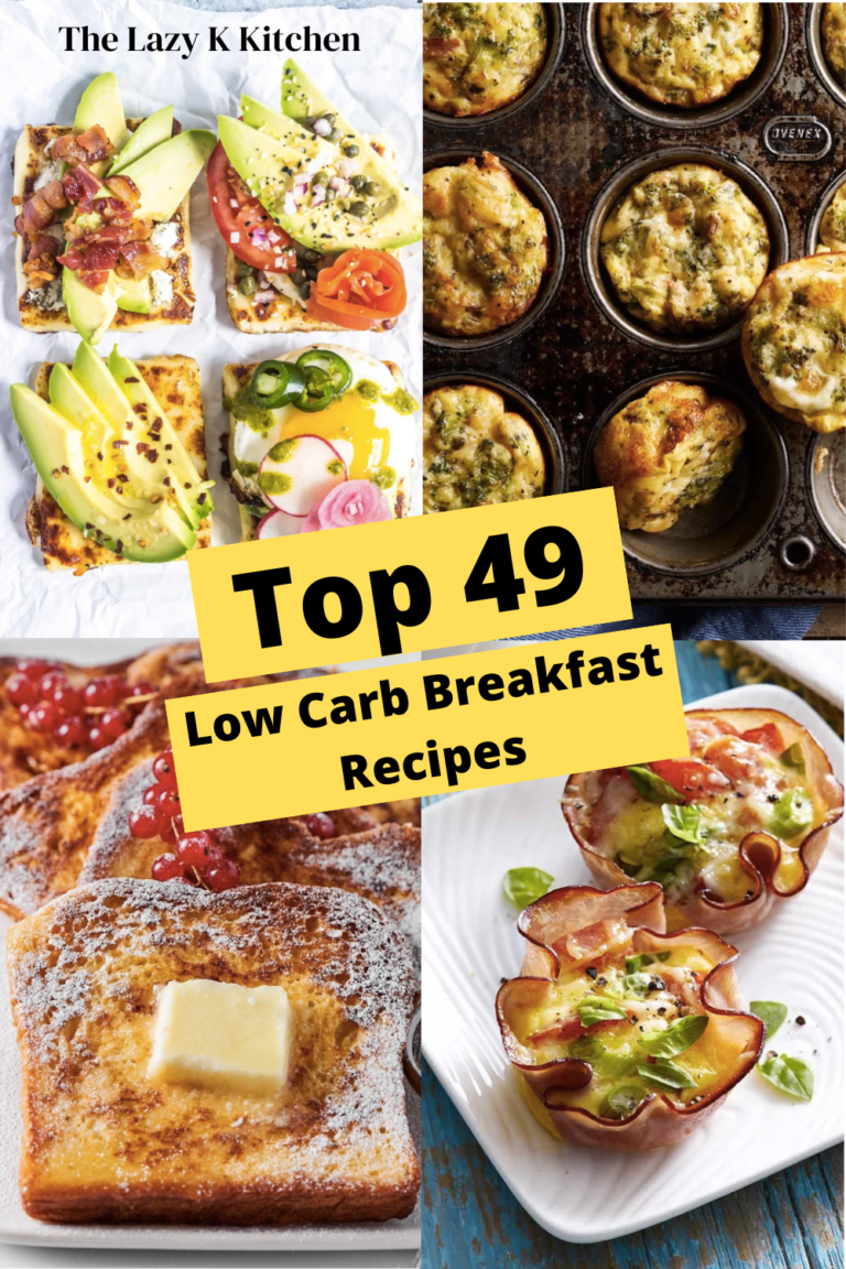 Pinterest pin top 49 low carb breakfast recipes