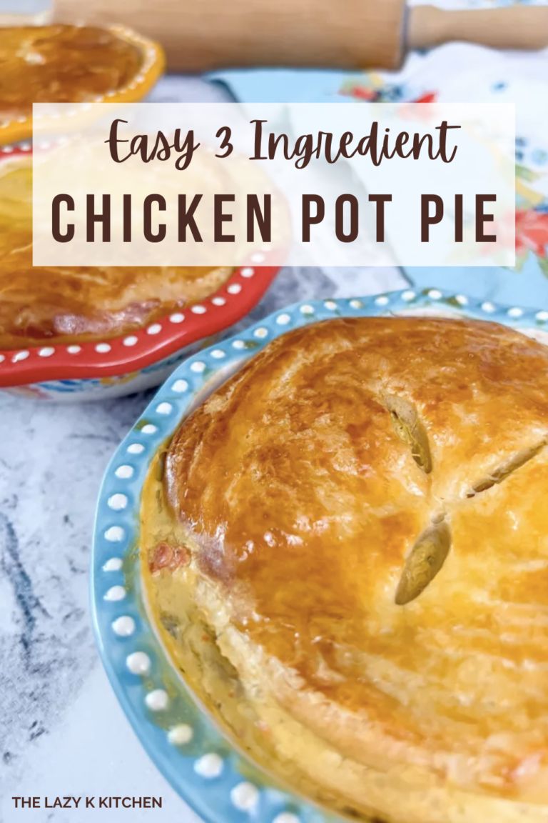 Pinterest pic of easy 3 ingredient chicken pot pie