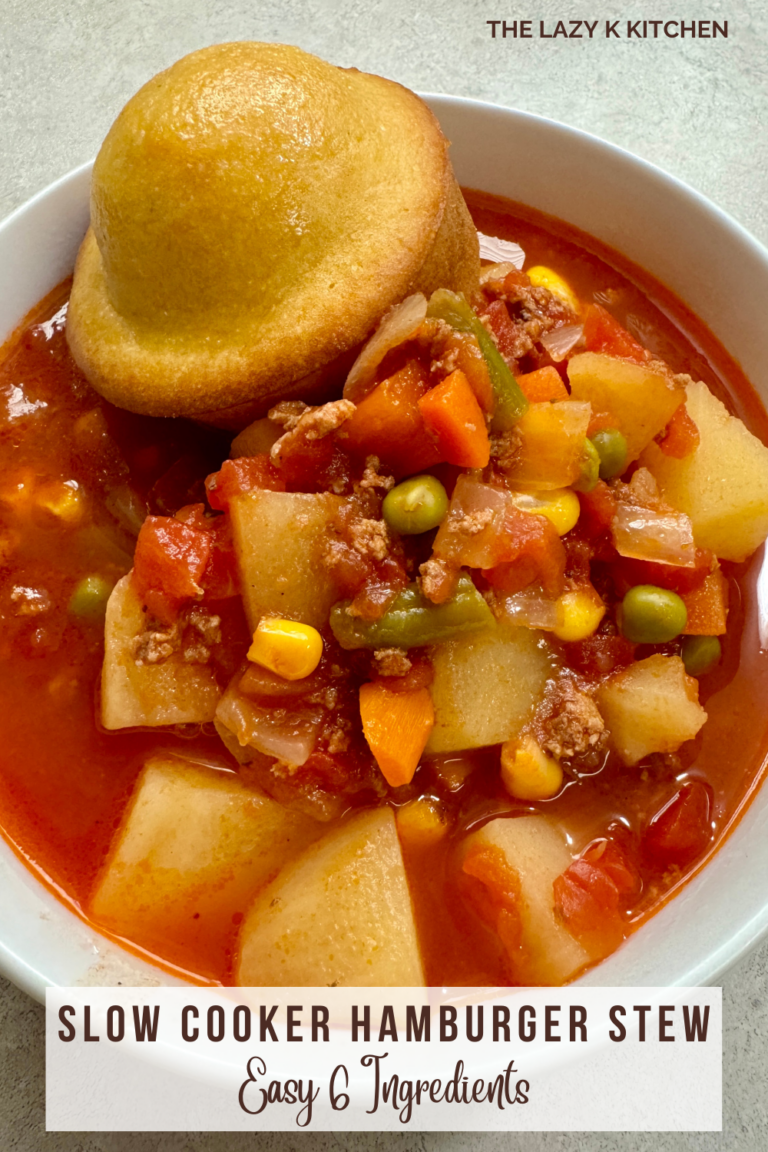 Easy & 6 ingredient slow cooker hamburger stew