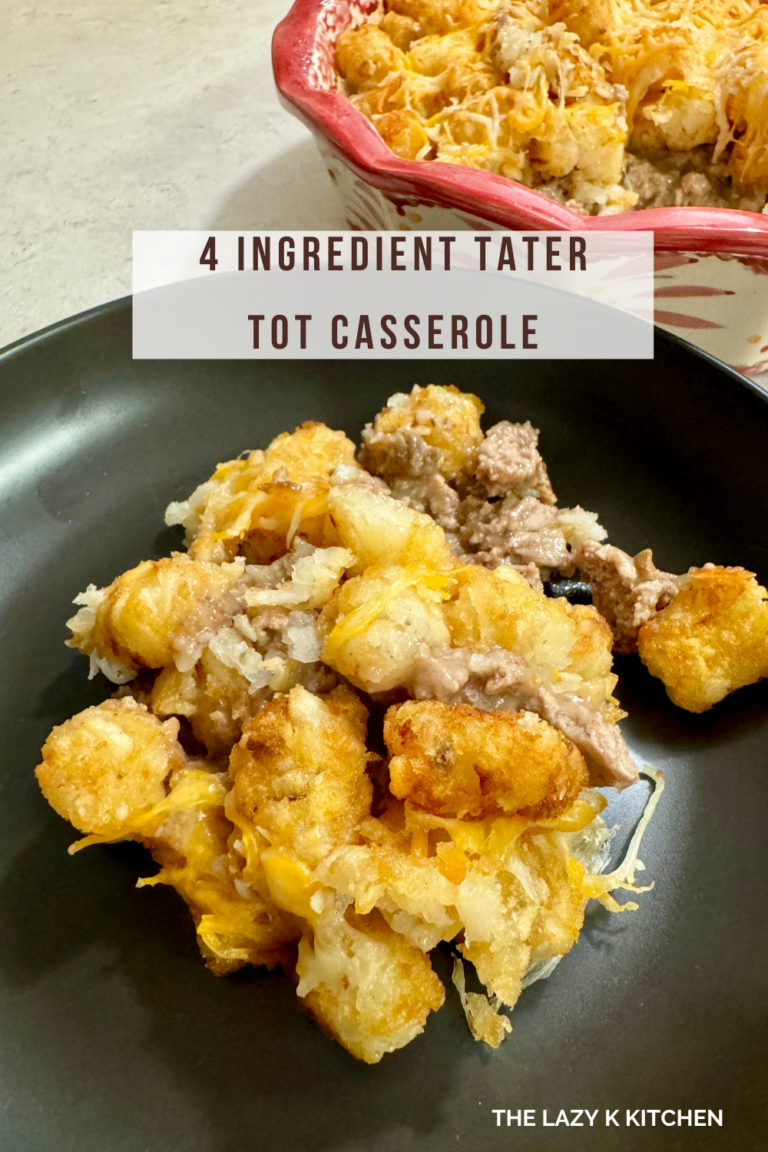 Pinterest pic 4 ingredient tater tot casserole