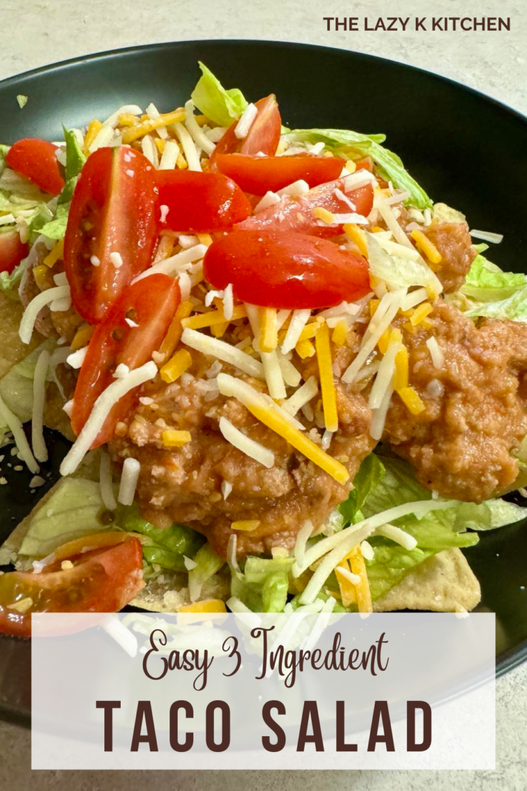 Easy 3 Ingredient Taco Salad Recipe with Ground Beef
