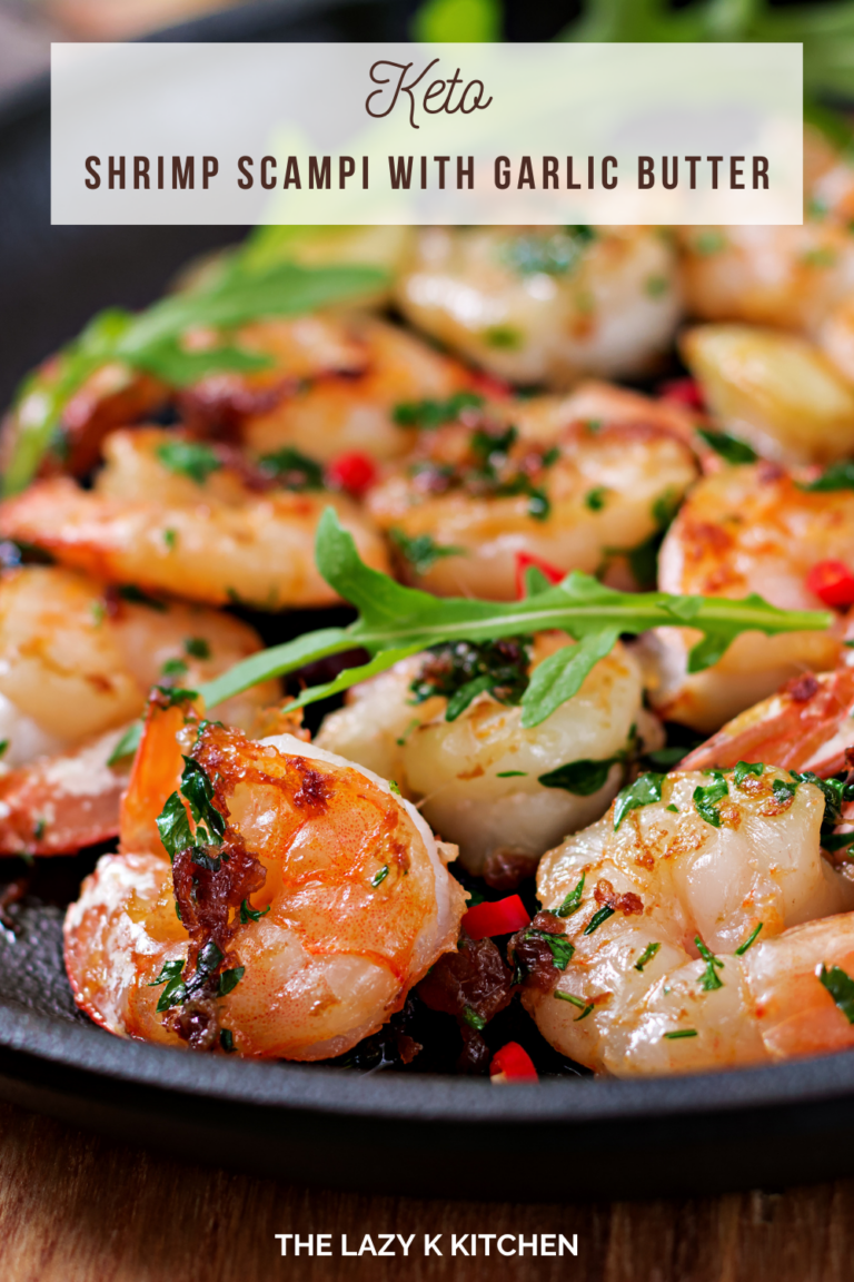 Easy Keto Low Carb Shrimp Scampi with Garlic Butter