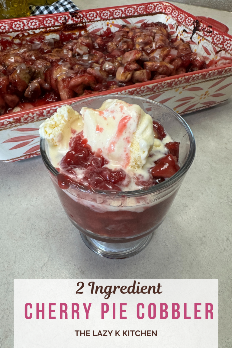2 ingredient cherry pie cobbler