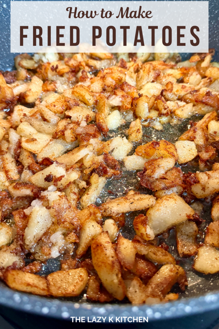 How to make fried potatoes Pinterest pin