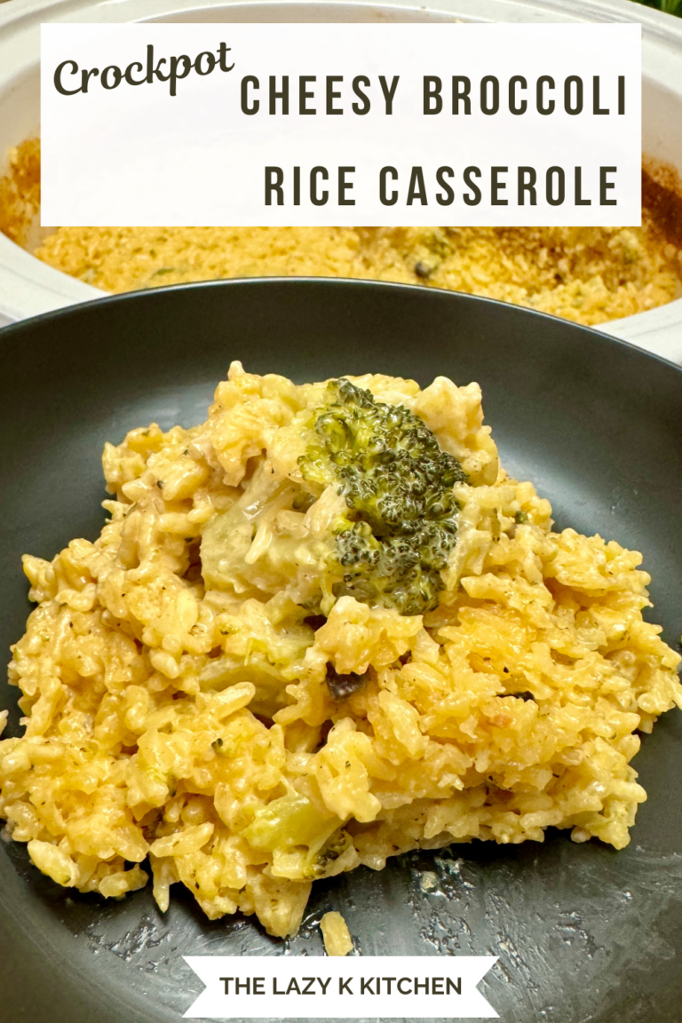 Crockpot Cheesy Broccoli Rice Casserole - The Lazy K Kitchen