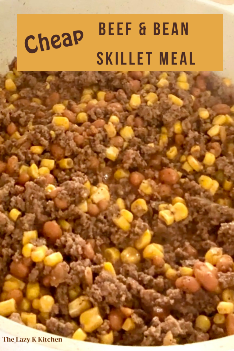 Pinterest Pic cheap beef & bean skillet meal