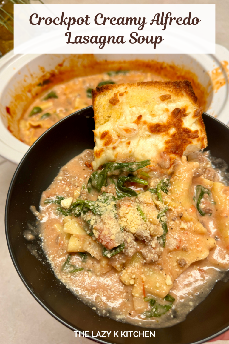 Crockpot Creamy Alfredo Lasagna Soup