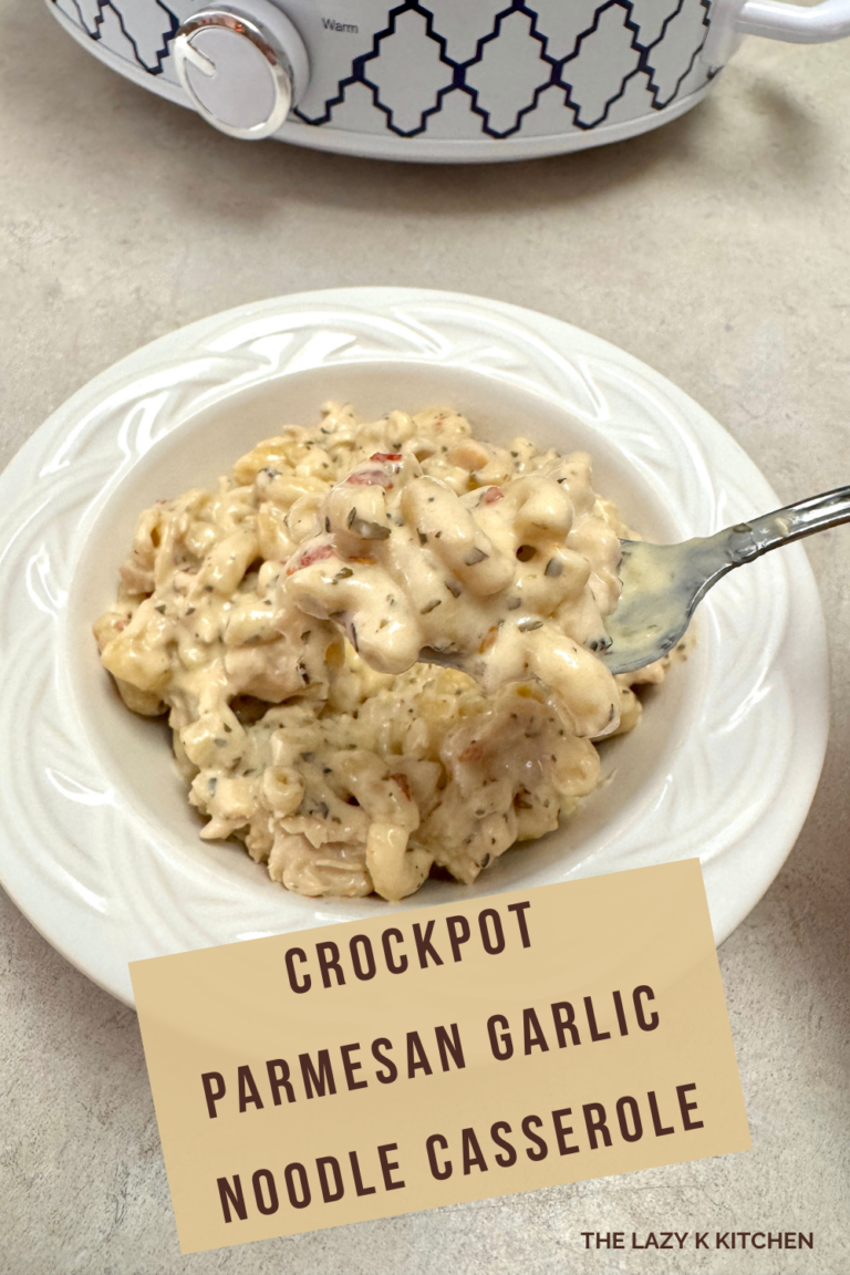 Crockpot Parmesan Garlic Noodle Casserole