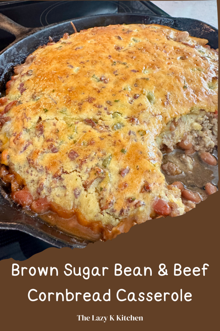 Brown Sugar Bean and Beef Cornbread Casserole