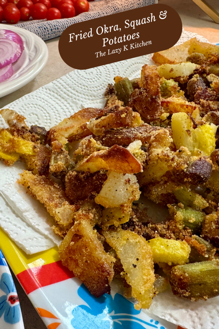 Fried Okra Squash and Potatoes