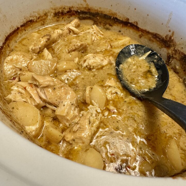 Crockpot Parmesan Garlic Chicken and Potatoes