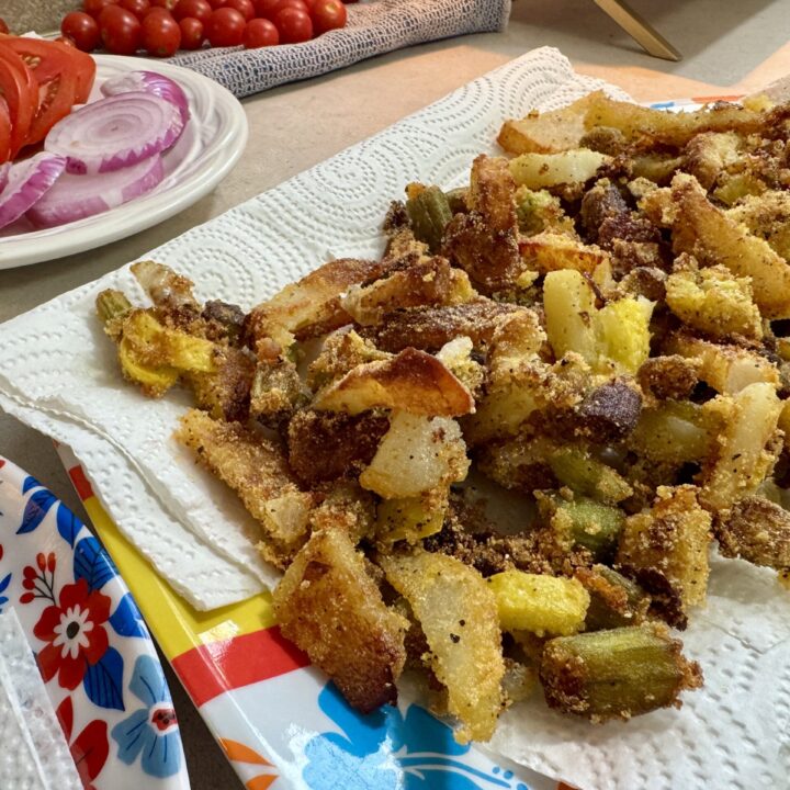 Fried Okra, Squash & Potatoes