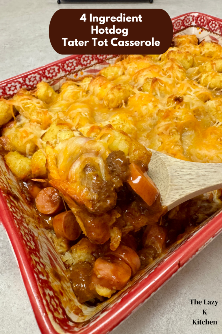4 Ingredient Hotdog Tater Tot Casserole