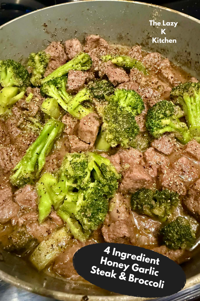 4 Ingredient Honey Garlic Steak and Broccoli