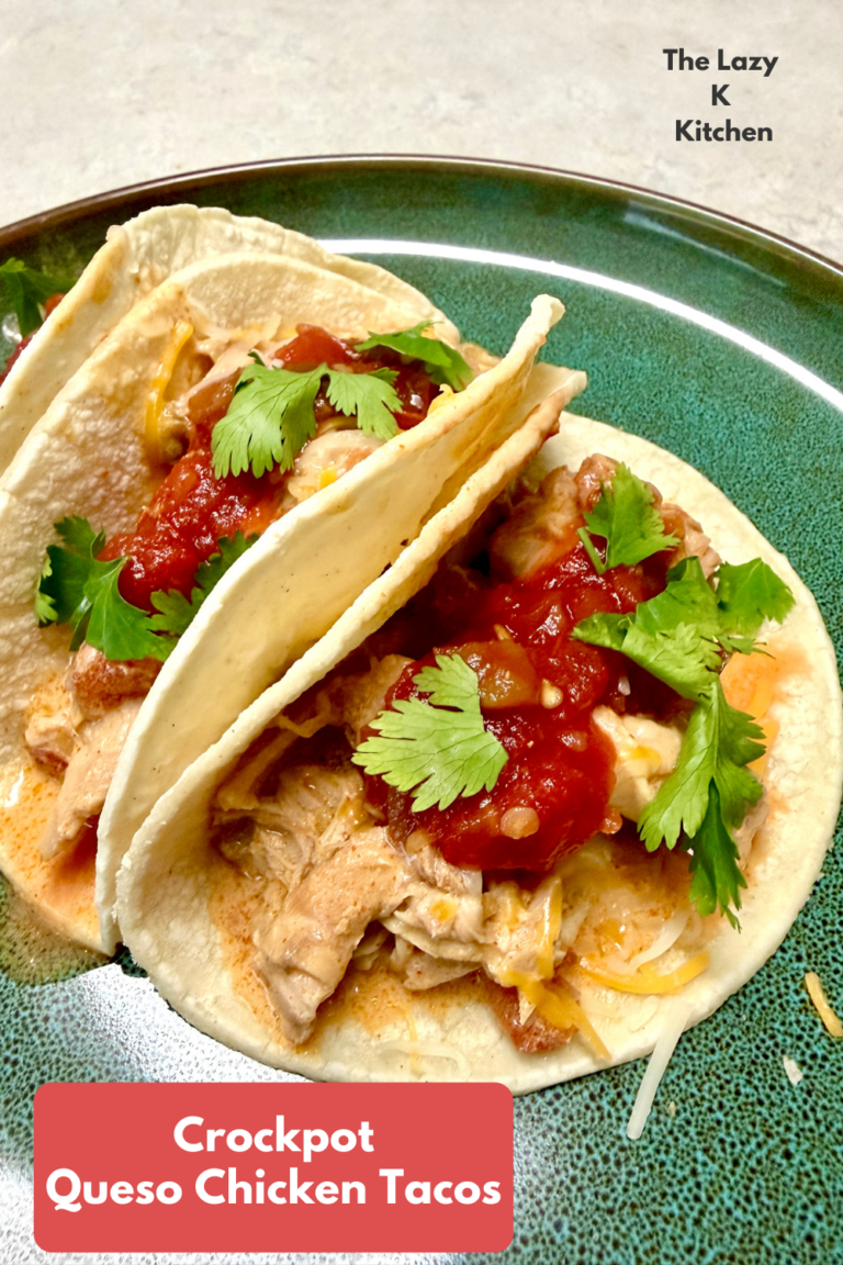 Crockpot Queso Chicken Tacos