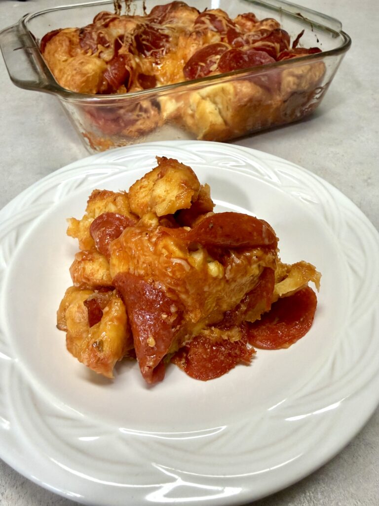 Picture of pizza on a white plate