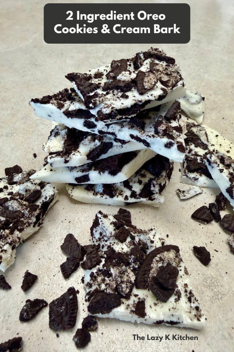 2 Ingredient Oreo Cookies and Cream Bark