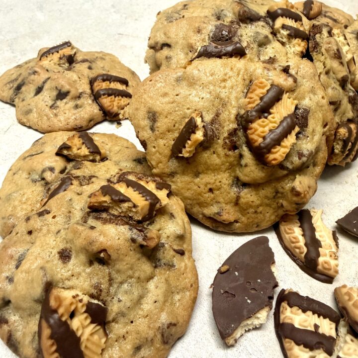 Fudge Striped Chocolate Chip Cookies