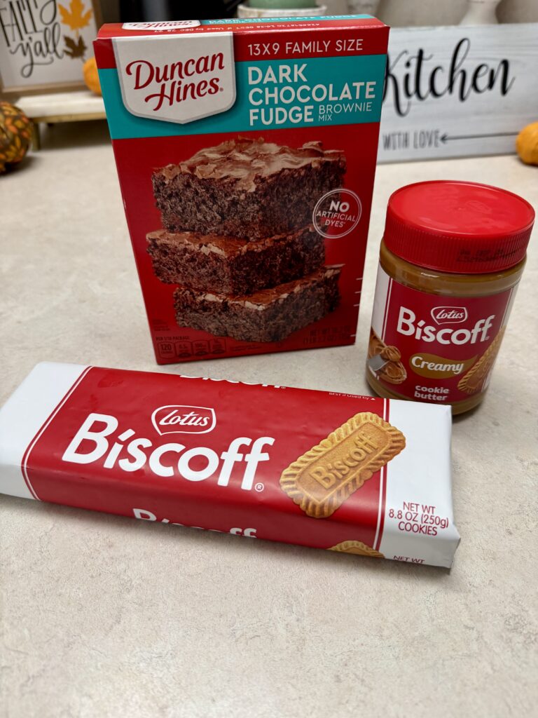 Biscoff brownie ingredients