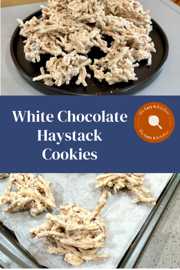 Pinterest pic of white chocolate haystack cookies